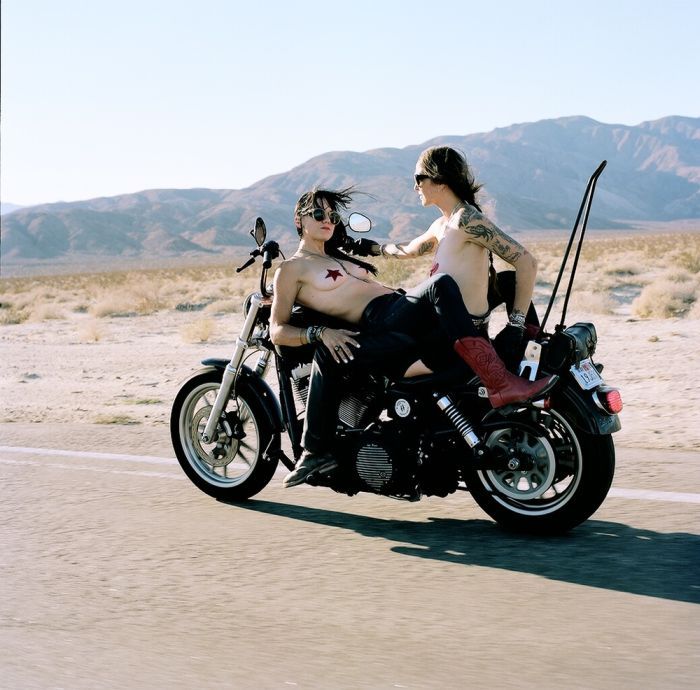 Girls on a motorcycle in Bhivandi